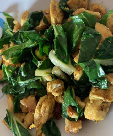 Pollo con acelgas